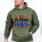 Football Dad Flames Design - Football Unisex Crewneck T-Shirt Sweatshirt Hoodie