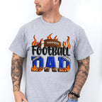 Football Dad Flames Design - Football Unisex Crewneck T-Shirt Sweatshirt Hoodie