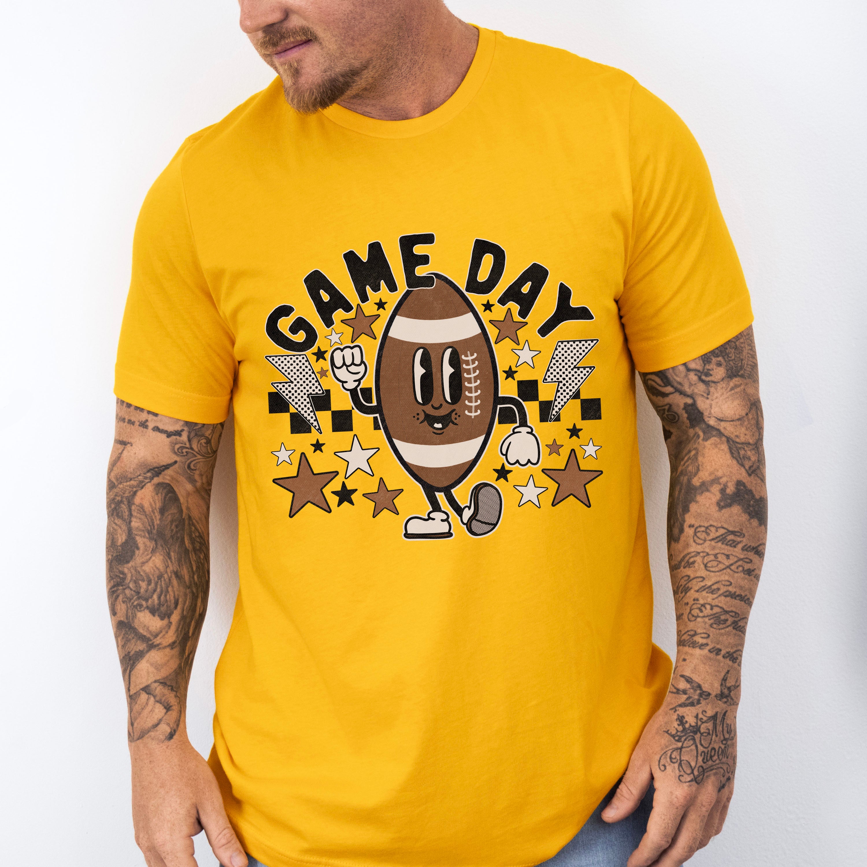 Gameday Smiley Football Design - Football Unisex Crewneck T-Shirt Sweatshirt Hoodie