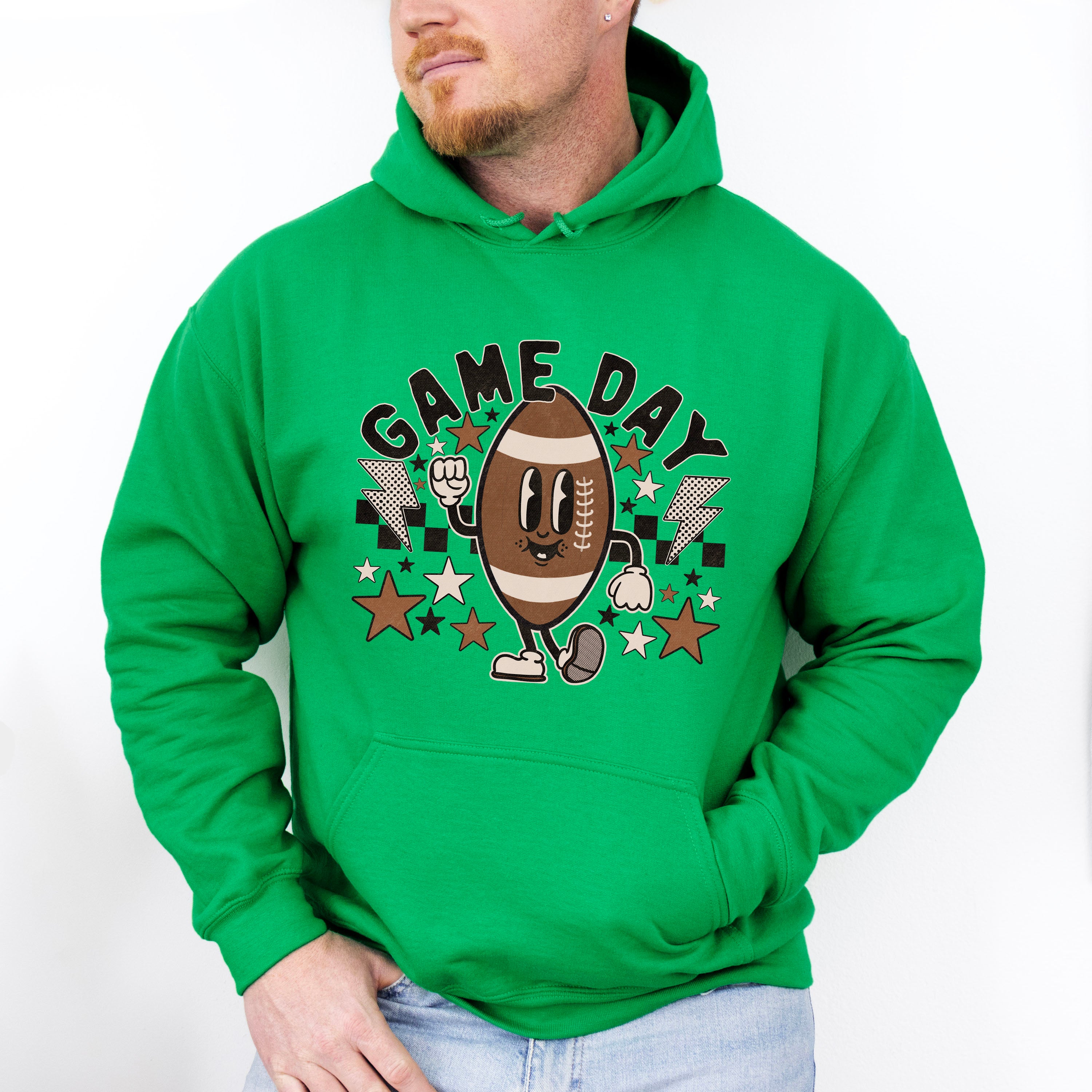 Gameday Smiley Football Design - Football Unisex Crewneck T-Shirt Sweatshirt Hoodie