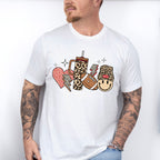 Heart Cup And Smiley Design - Football Unisex Crewneck T-Shirt Sweatshirt Hoodie
