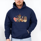 Heart Cup And Smiley Design - Football Unisex Crewneck T-Shirt Sweatshirt Hoodie