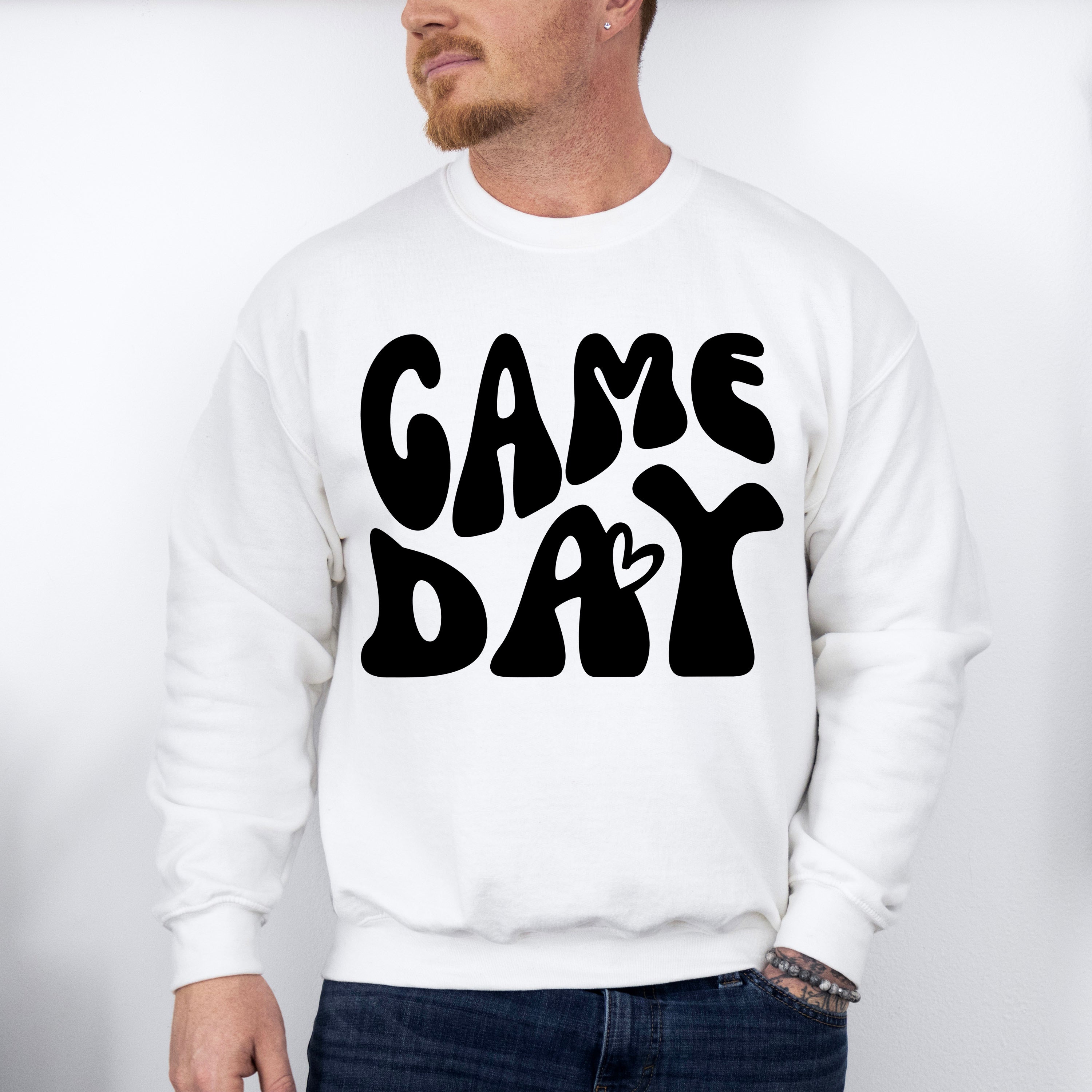 Gameday Heart Design - Game Day Unisex Crewneck T-Shirt Sweatshirt Hoodie