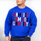 Red Black And White Gameday Design - Game Day Unisex Crewneck T-Shirt Sweatshirt Hoodie