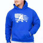 US Flag Hockey Player Design - Hockey Unisex Crewneck T-Shirt Sweatshirt Hoodie