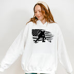 US Flag Hockey Player Design - Hockey Unisex Crewneck T-Shirt Sweatshirt Hoodie