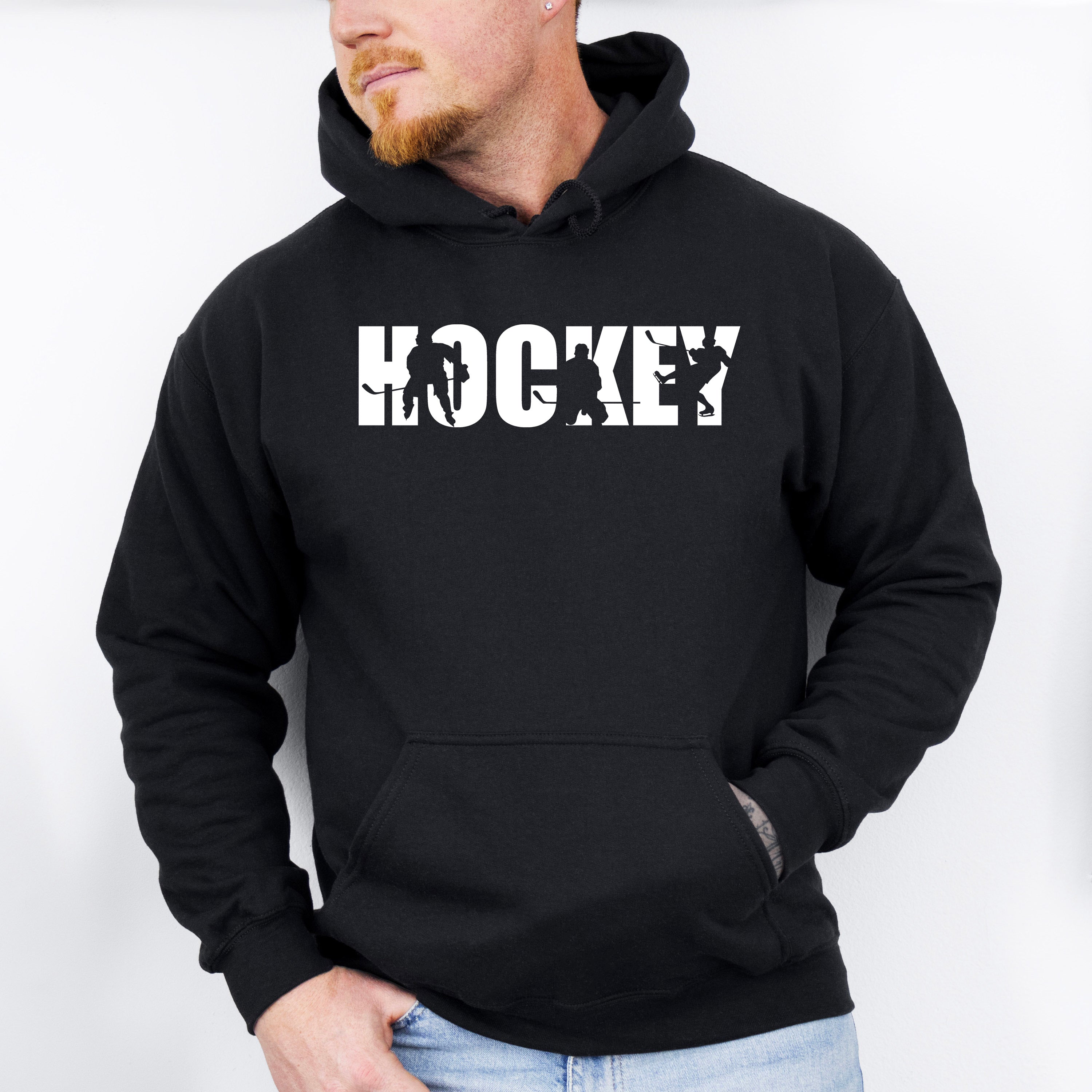 Hockey Player Silhouette - Hockey Unisex Crewneck T-Shirt Sweatshirt Hoodie