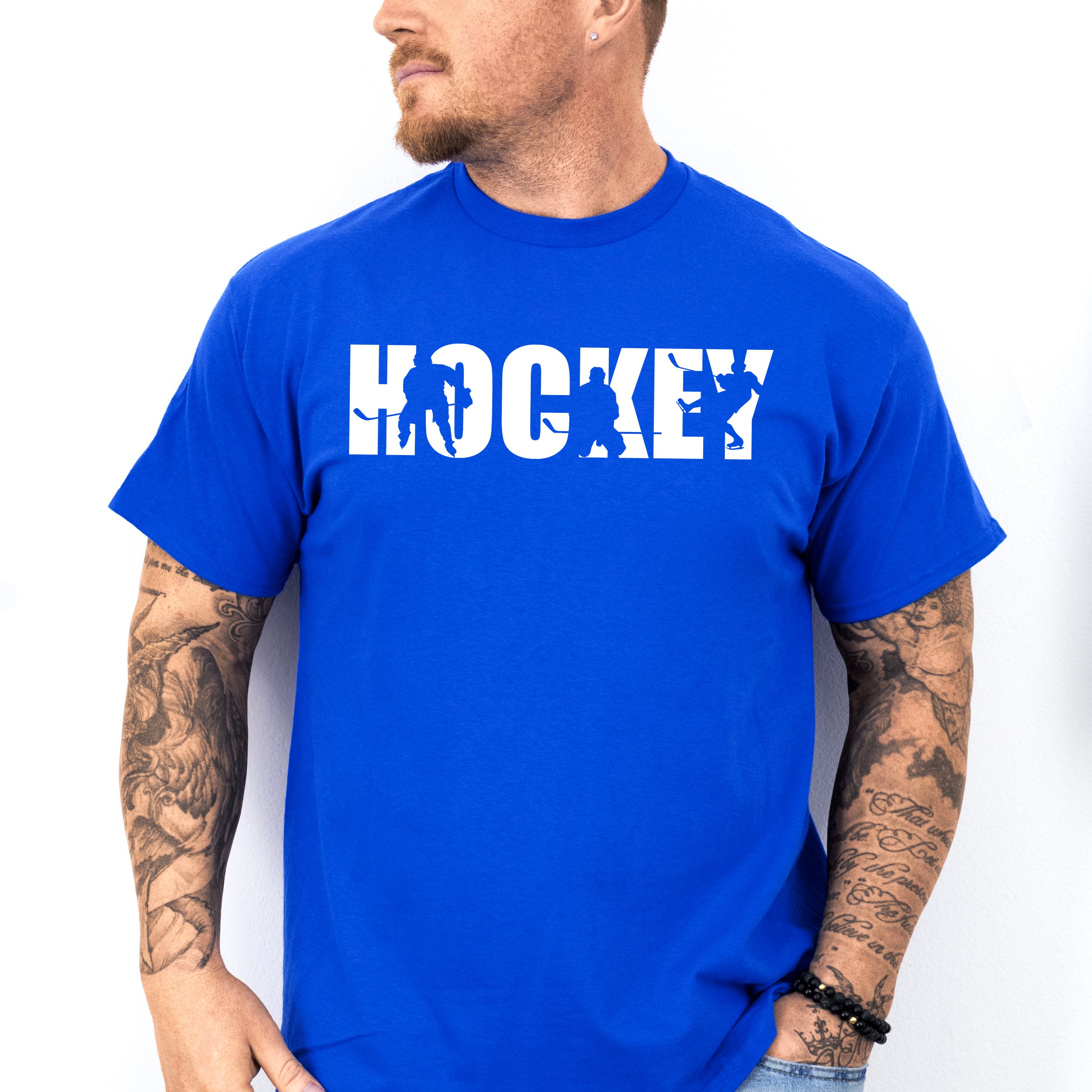 Hockey Player Silhouette - Hockey Unisex Crewneck T-Shirt Sweatshirt Hoodie