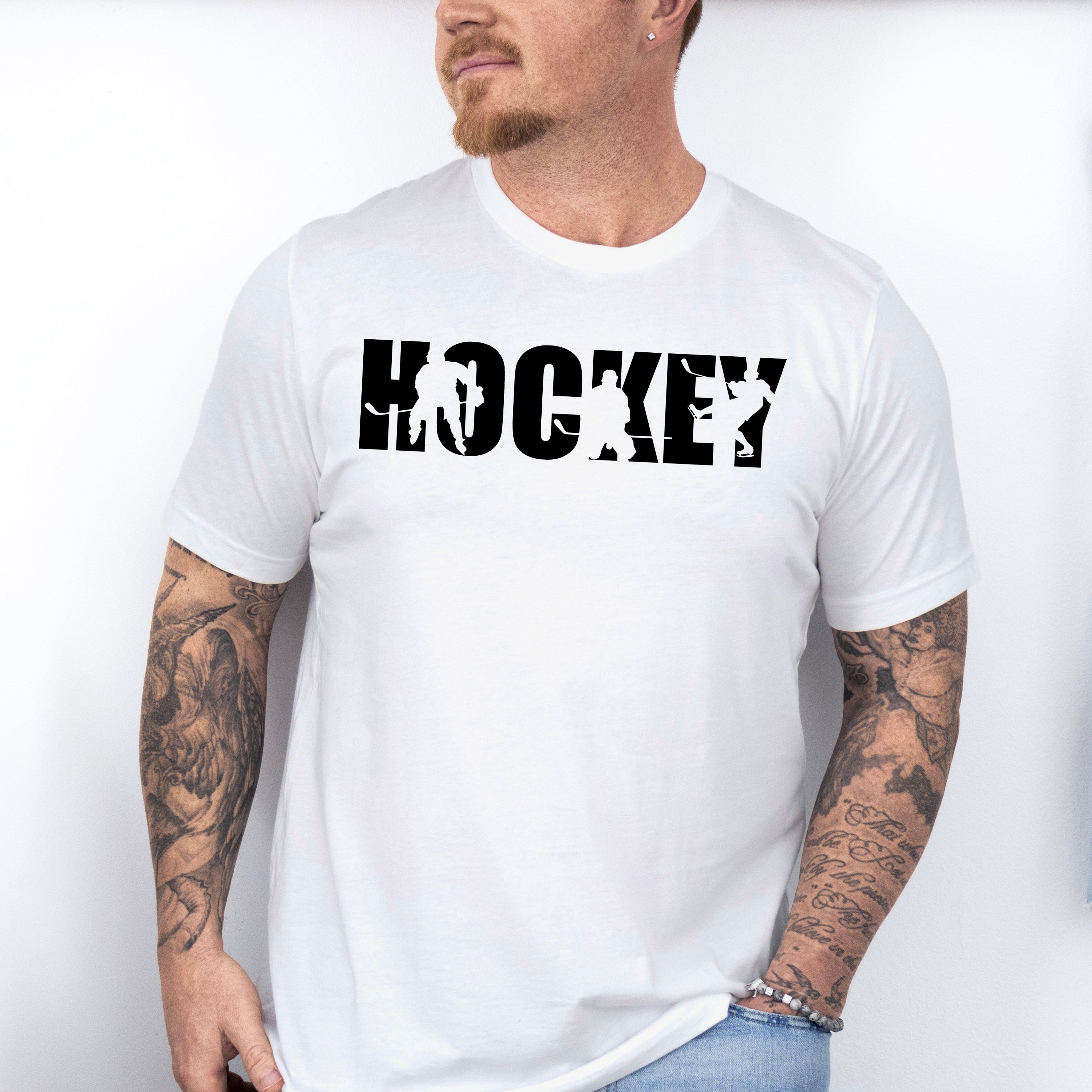 Hockey Player Silhouette - Hockey Unisex Crewneck T-Shirt Sweatshirt Hoodie