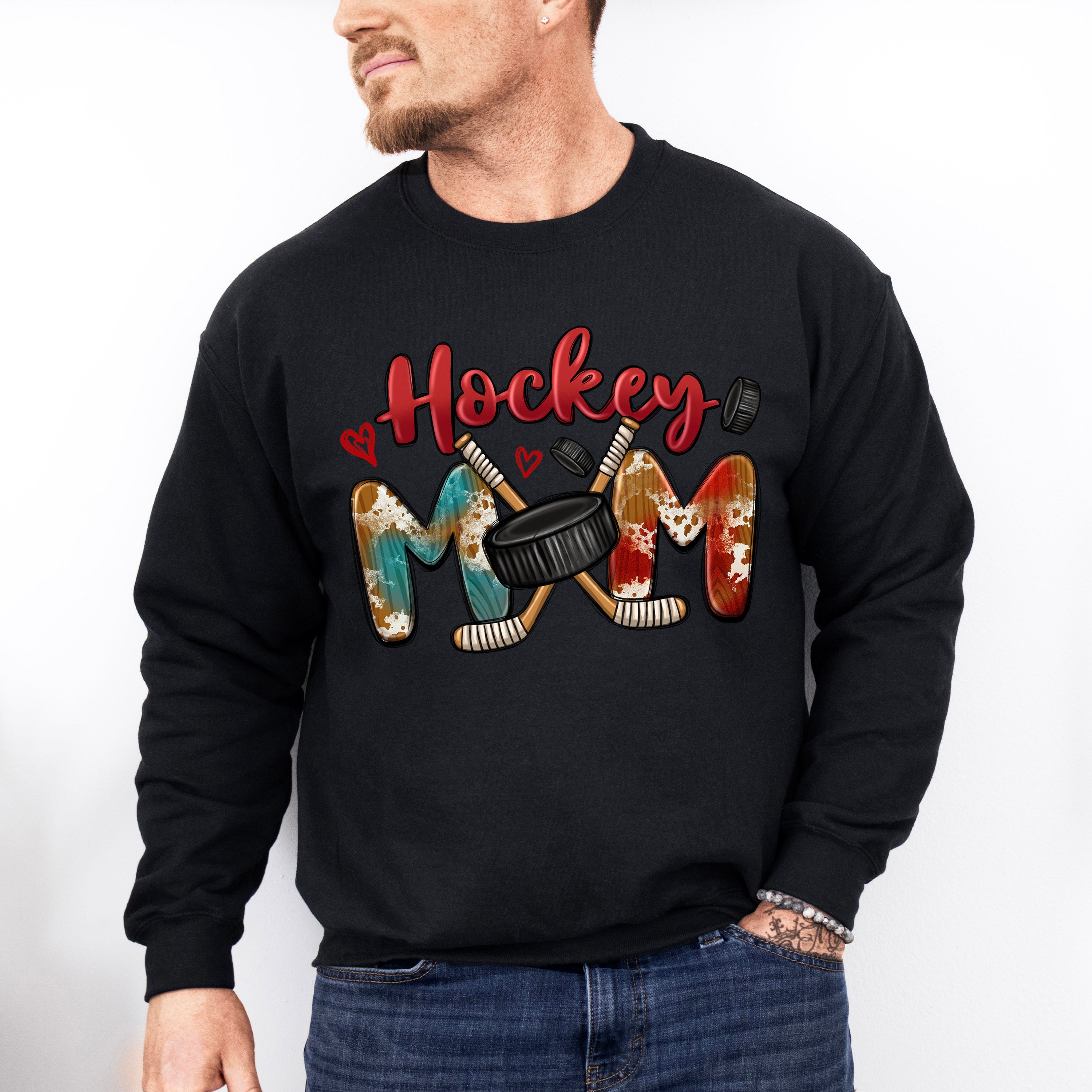 Hockey Mom - Hockey Unisex Crewneck T-Shirt Sweatshirt Hoodie
