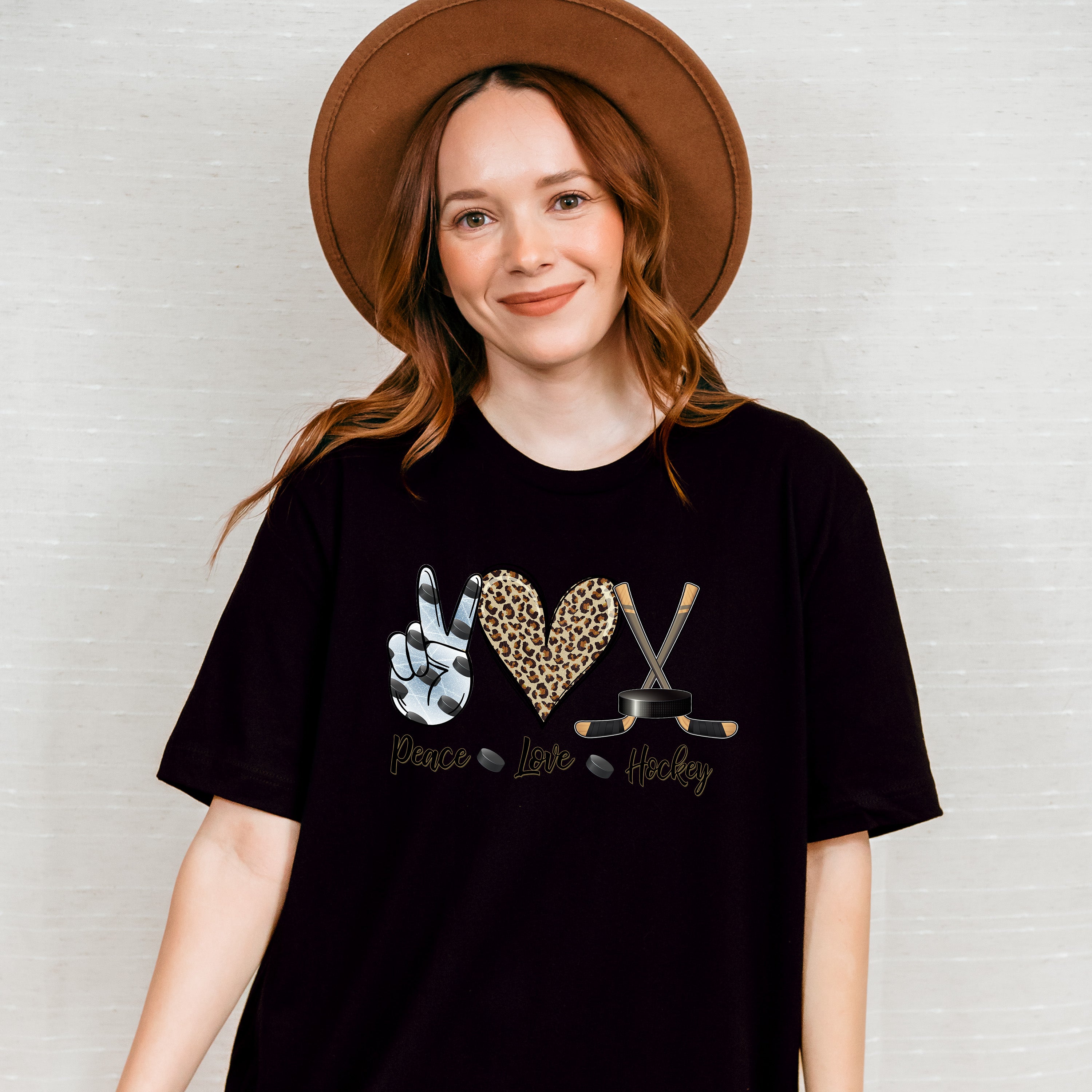 Peace Love Hockey - Hockey Unisex Crewneck T-Shirt Sweatshirt Hoodie