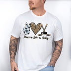 Peace Love Hockey - Hockey Unisex Crewneck T-Shirt Sweatshirt Hoodie