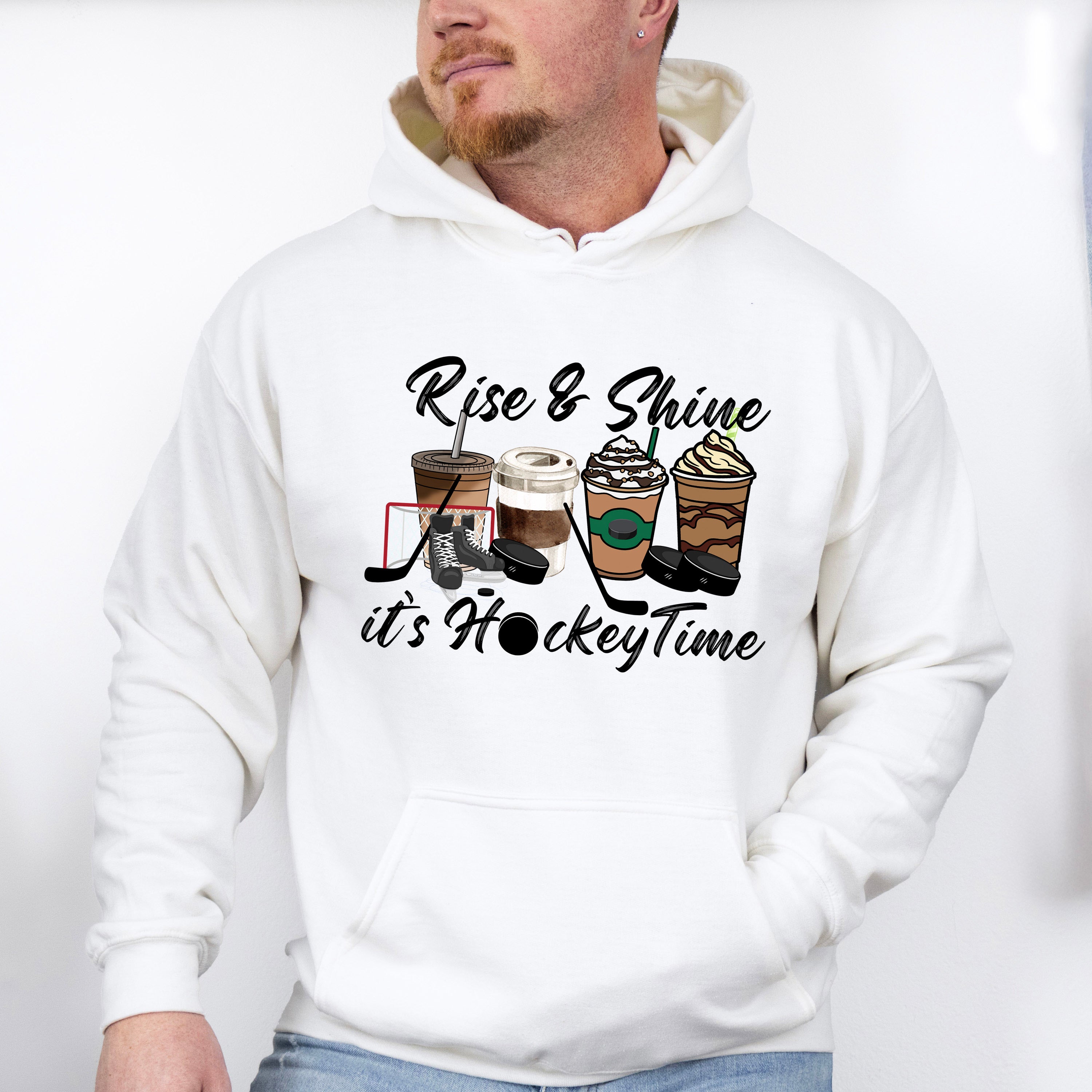 Rise And Shine It's Hockey Time - Hockey Unisex Crewneck T-Shirt Sweatshirt Hoodie