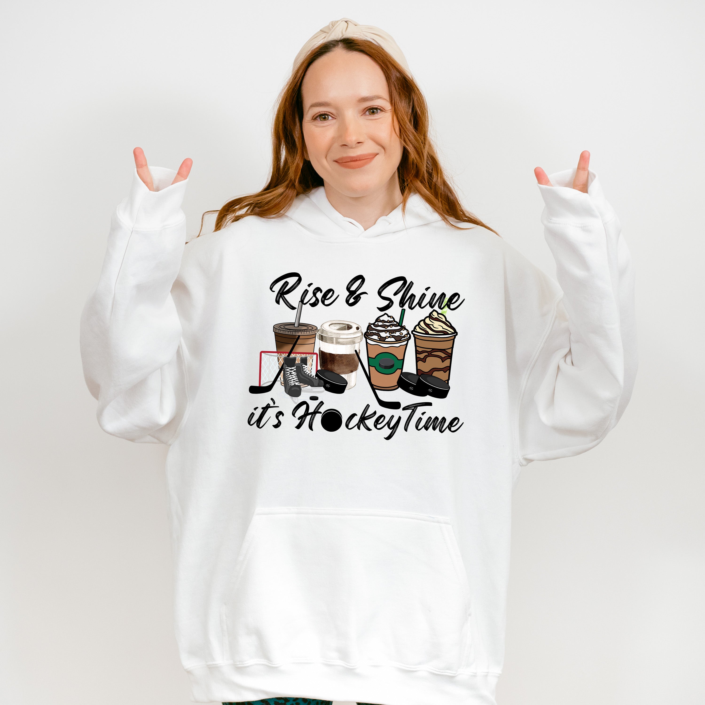 Rise And Shine It's Hockey Time - Hockey Unisex Crewneck T-Shirt Sweatshirt Hoodie