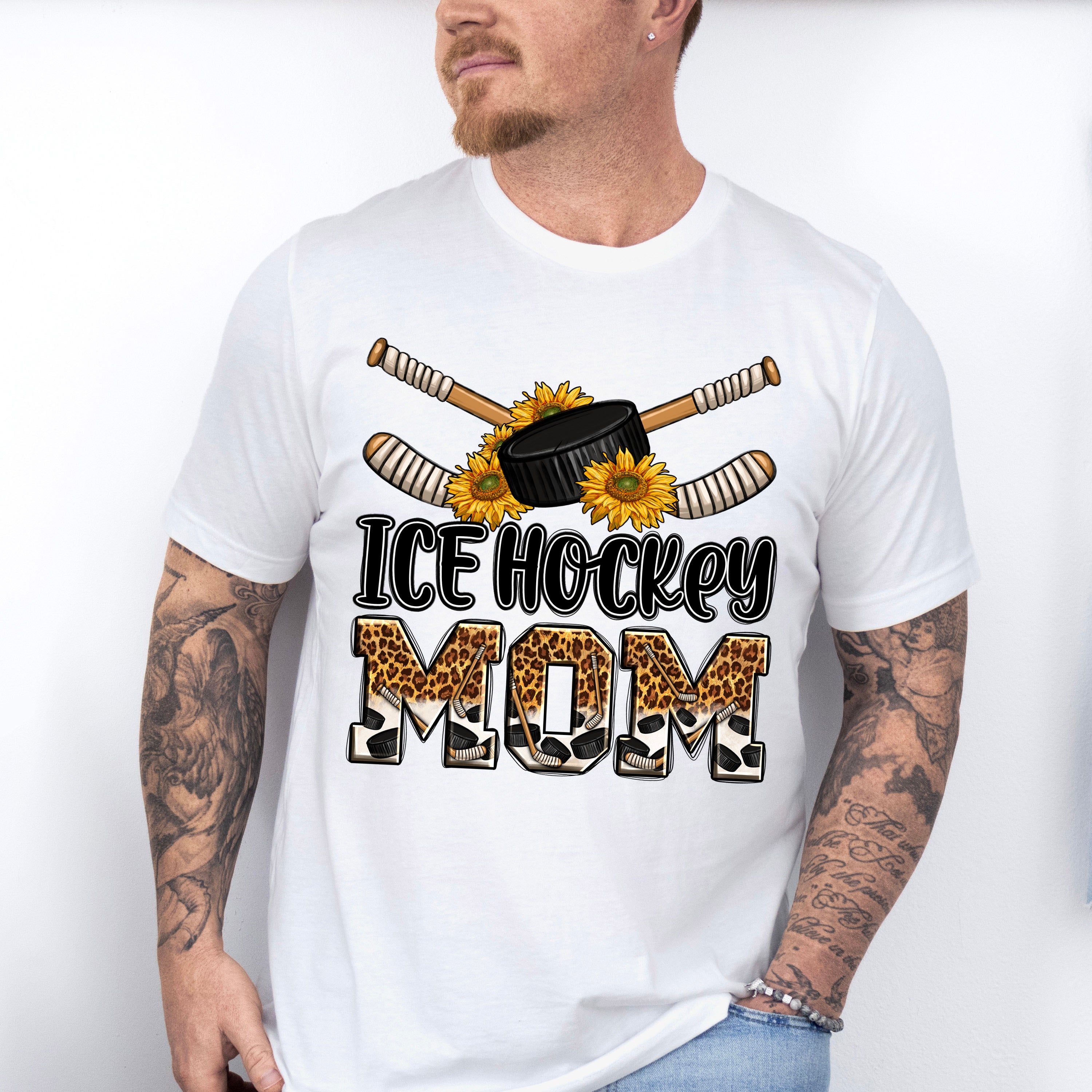 Ice Hockey Mom Sunflowers - Hockey Unisex Crewneck T-Shirt Sweatshirt Hoodie