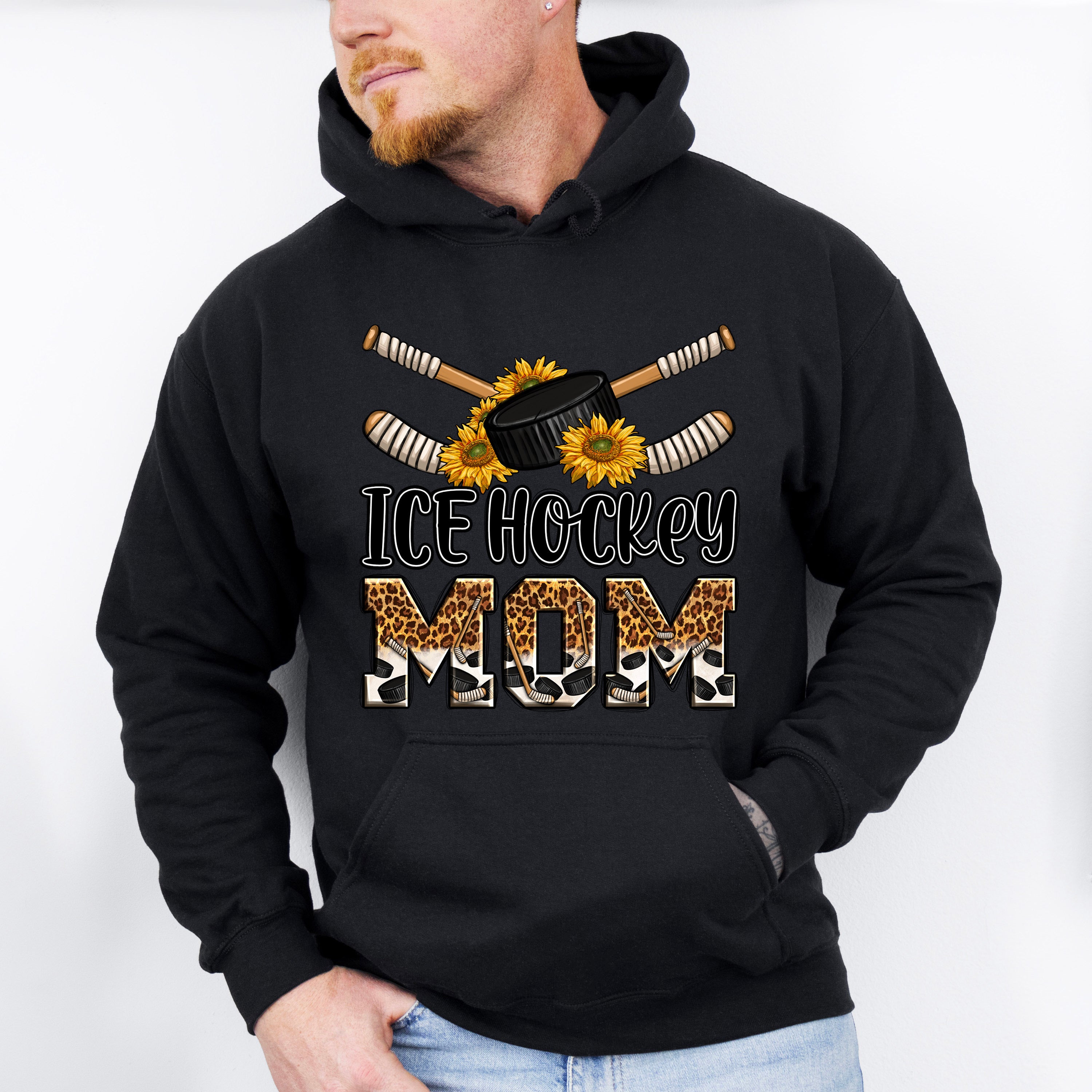Ice Hockey Mom Sunflowers - Hockey Unisex Crewneck T-Shirt Sweatshirt Hoodie