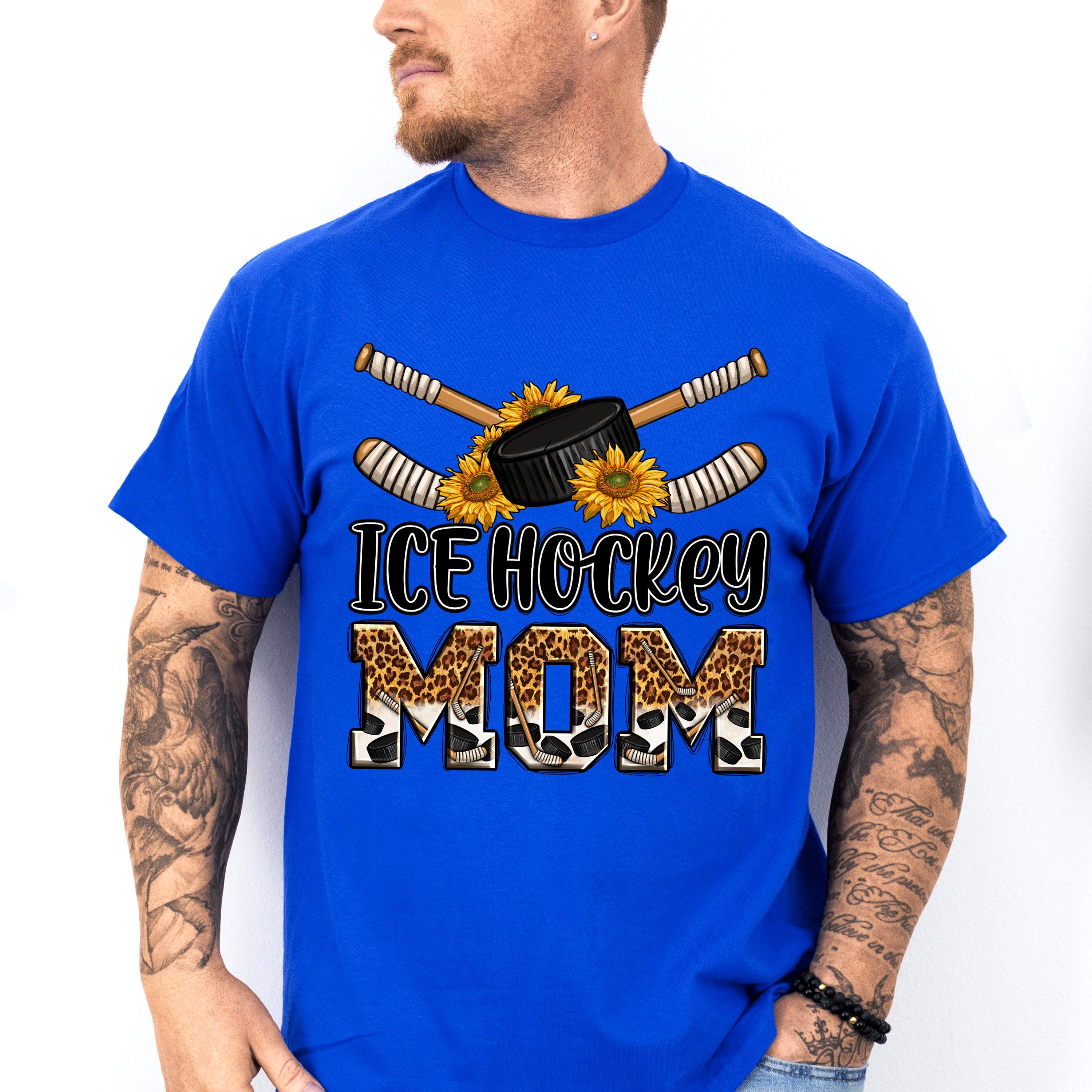 Ice Hockey Mom Sunflowers - Hockey Unisex Crewneck T-Shirt Sweatshirt Hoodie
