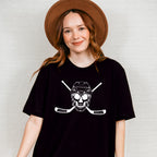 Skull Hockey Design - Hockey Unisex Crewneck T-Shirt Sweatshirt Hoodie