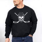 Skull Hockey Design - Hockey Unisex Crewneck T-Shirt Sweatshirt Hoodie