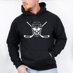 Skull Hockey Design - Hockey Unisex Crewneck T-Shirt Sweatshirt Hoodie