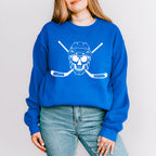 Skull Hockey Design - Hockey Unisex Crewneck T-Shirt Sweatshirt Hoodie
