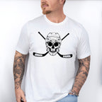 Skull Hockey Design - Hockey Unisex Crewneck T-Shirt Sweatshirt Hoodie