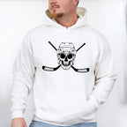 Skull Hockey Design - Hockey Unisex Crewneck T-Shirt Sweatshirt Hoodie