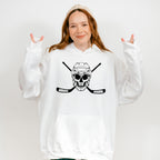 Skull Hockey Design - Hockey Unisex Crewneck T-Shirt Sweatshirt Hoodie