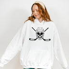 Skull Hockey Design - Hockey Unisex Crewneck T-Shirt Sweatshirt Hoodie