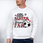 Little Sister Biggest Fan - Soccer Unisex Crewneck T-Shirt Sweatshirt Hoodie