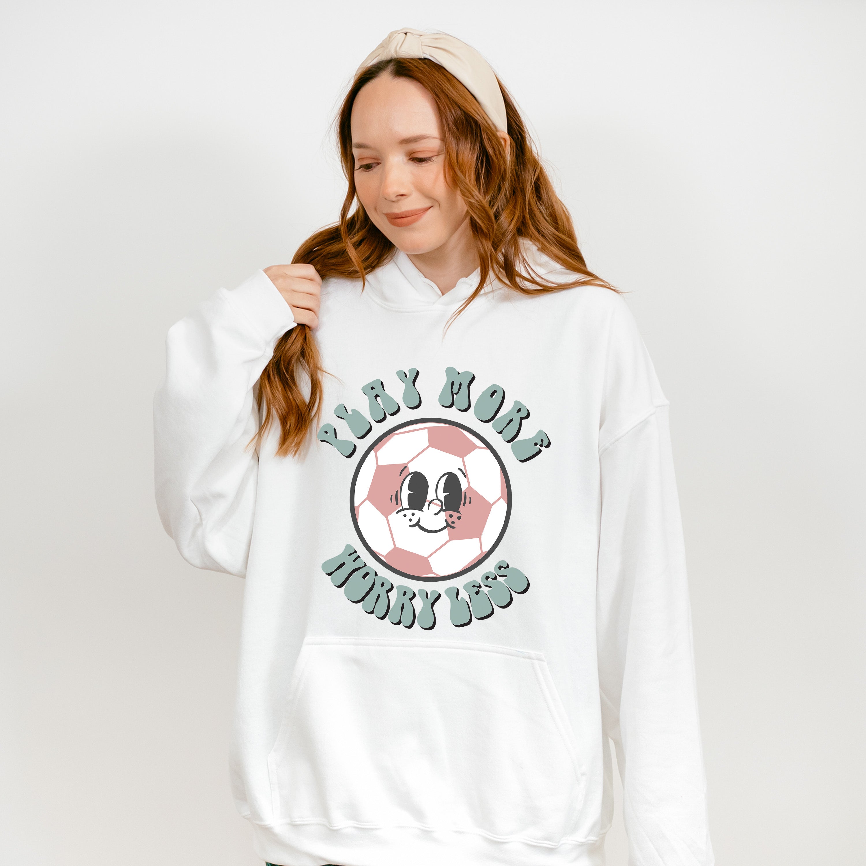 Play More Worry Less Soccer - Soccer Unisex Crewneck T-Shirt Sweatshirt Hoodie