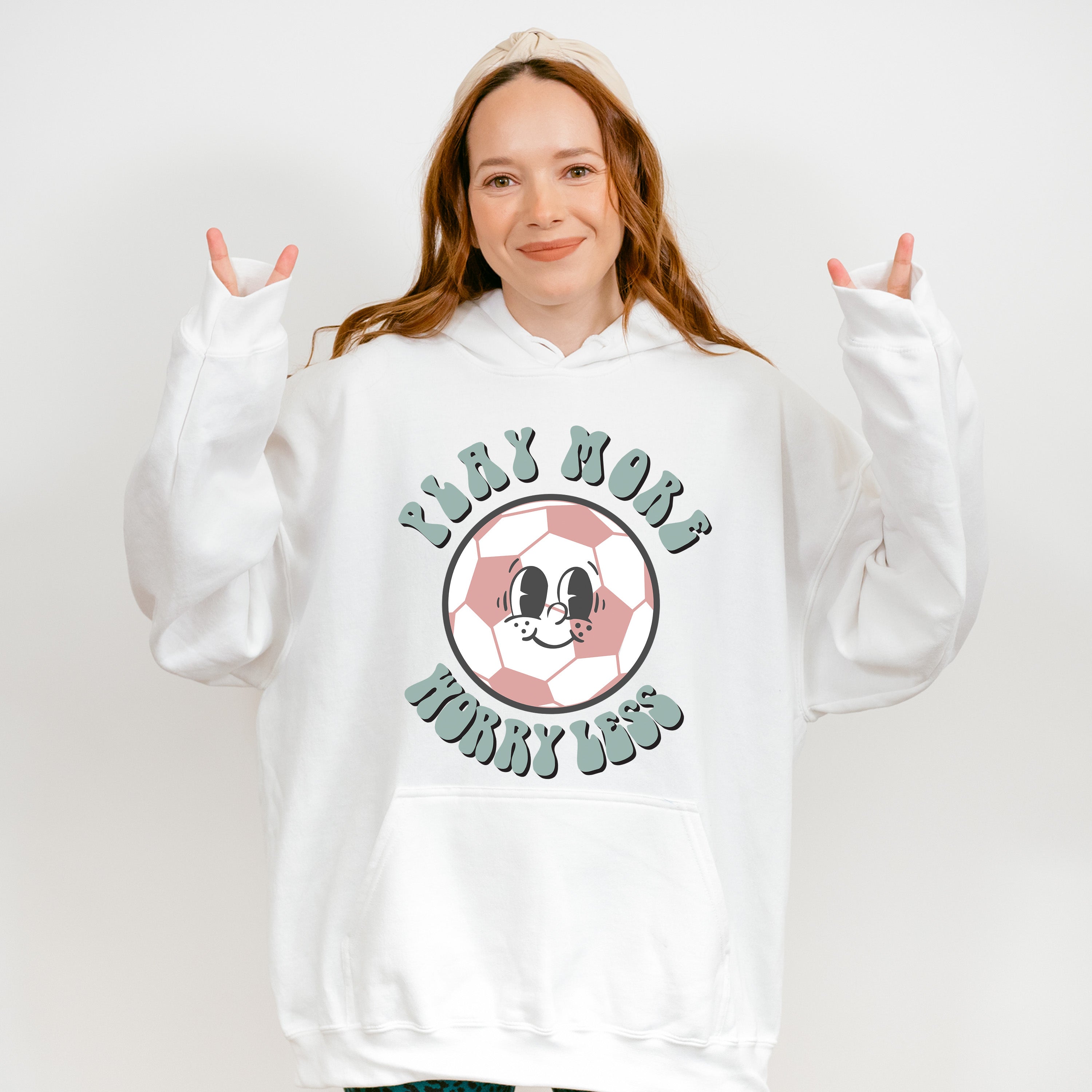 Play More Worry Less Soccer - Soccer Unisex Crewneck T-Shirt Sweatshirt Hoodie