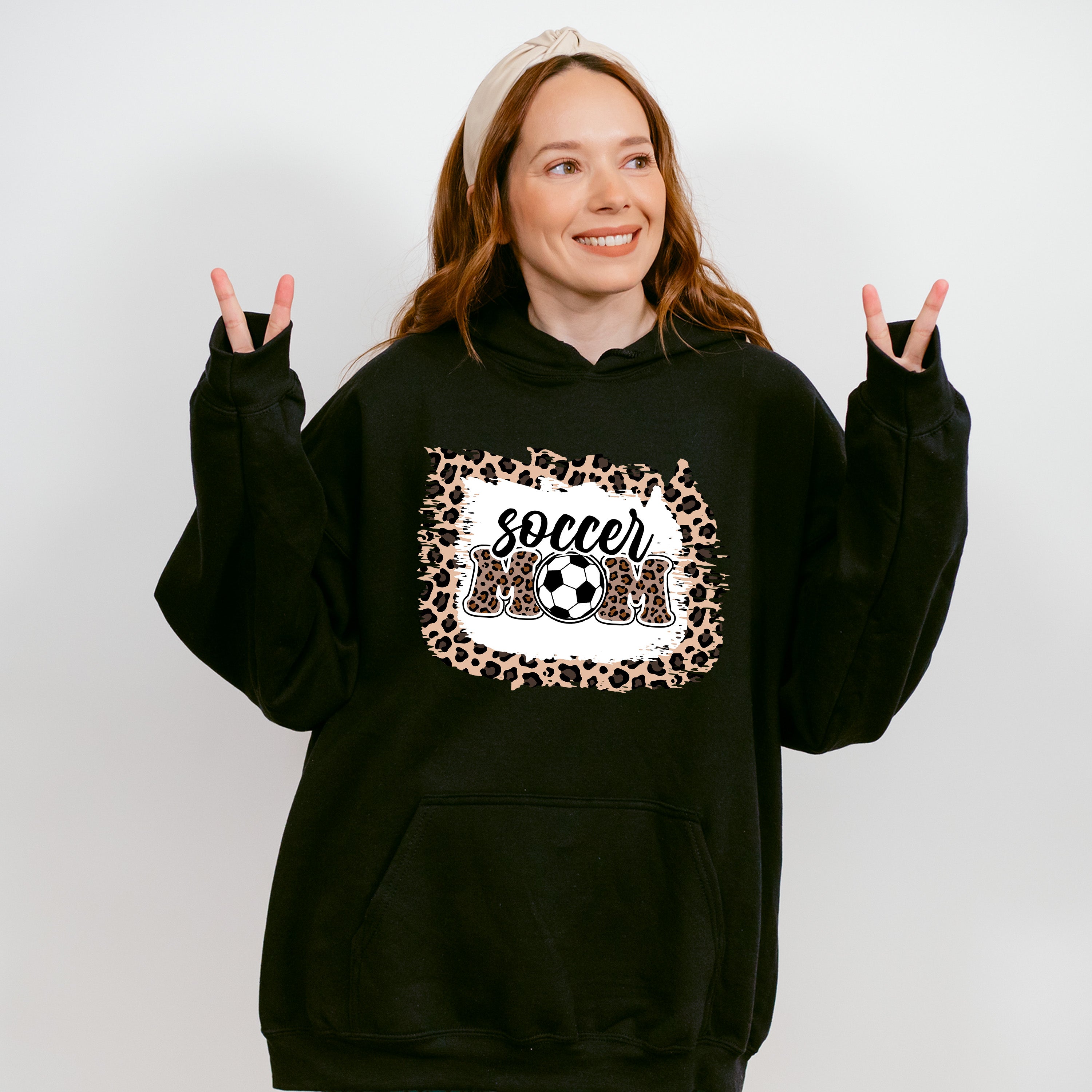 Soccer Ball Leopard Mom - Soccer Unisex Crewneck T-Shirt Sweatshirt Hoodie