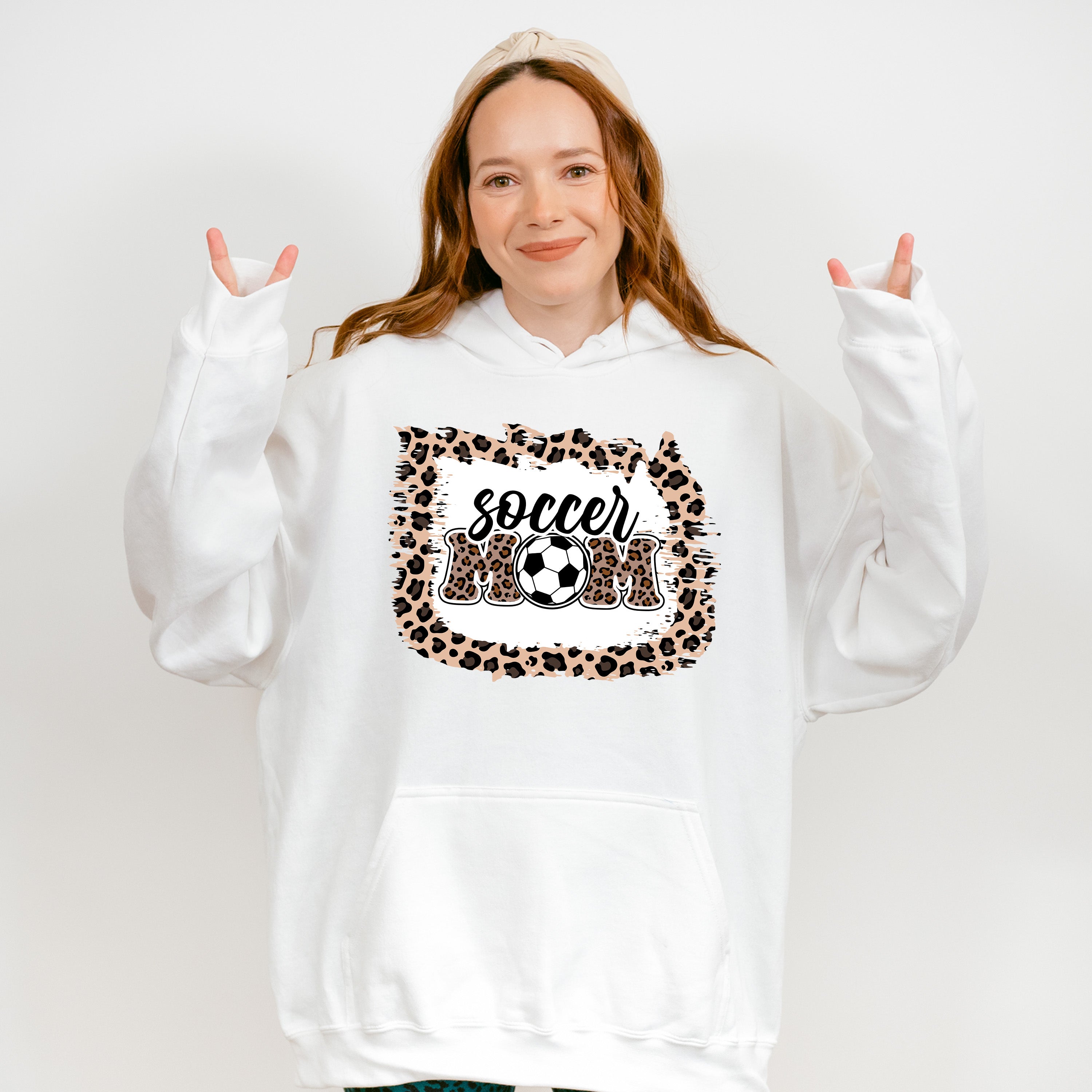 Soccer Ball Leopard Mom - Soccer Unisex Crewneck T-Shirt Sweatshirt Hoodie