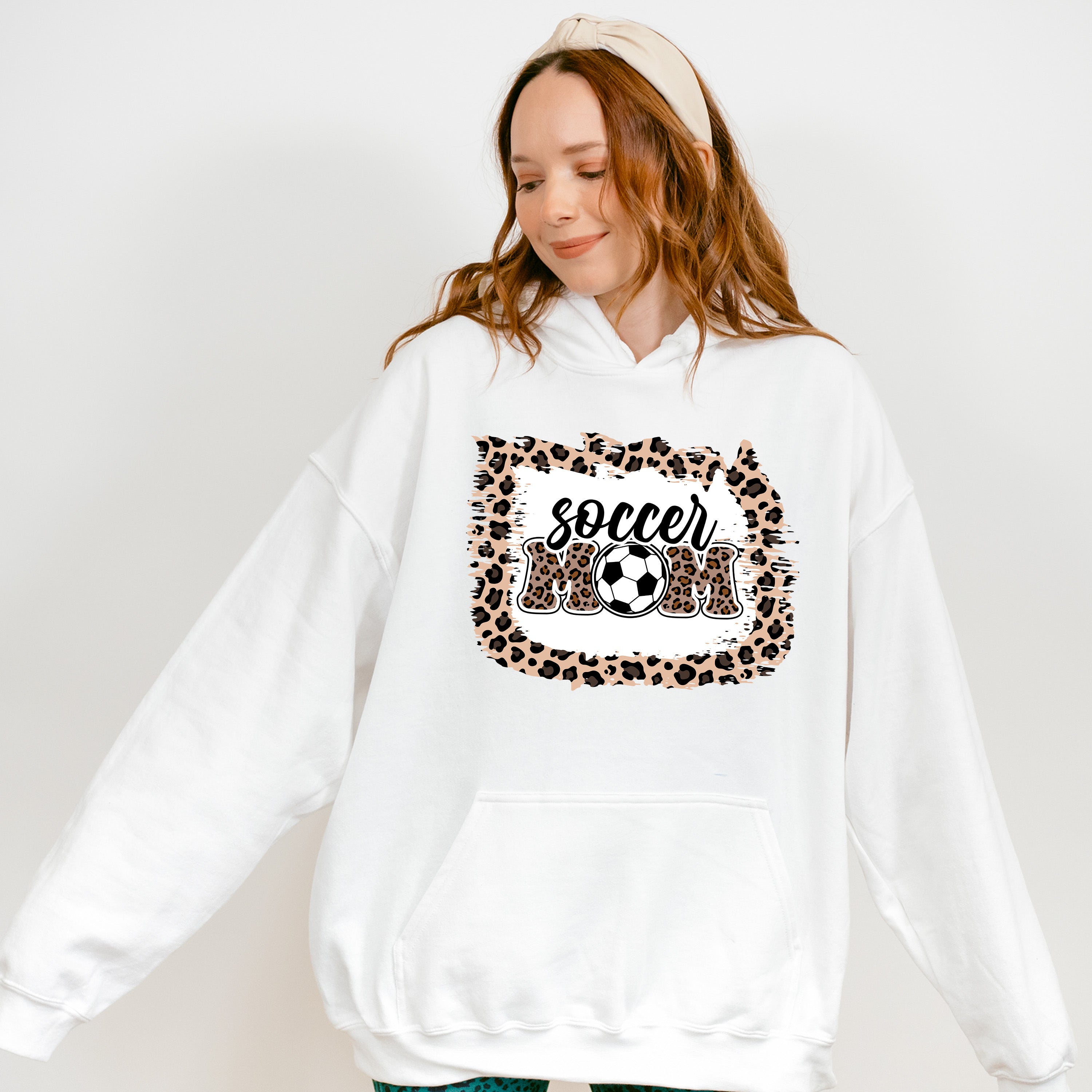 Soccer Ball Leopard Mom - Soccer Unisex Crewneck T-Shirt Sweatshirt Hoodie