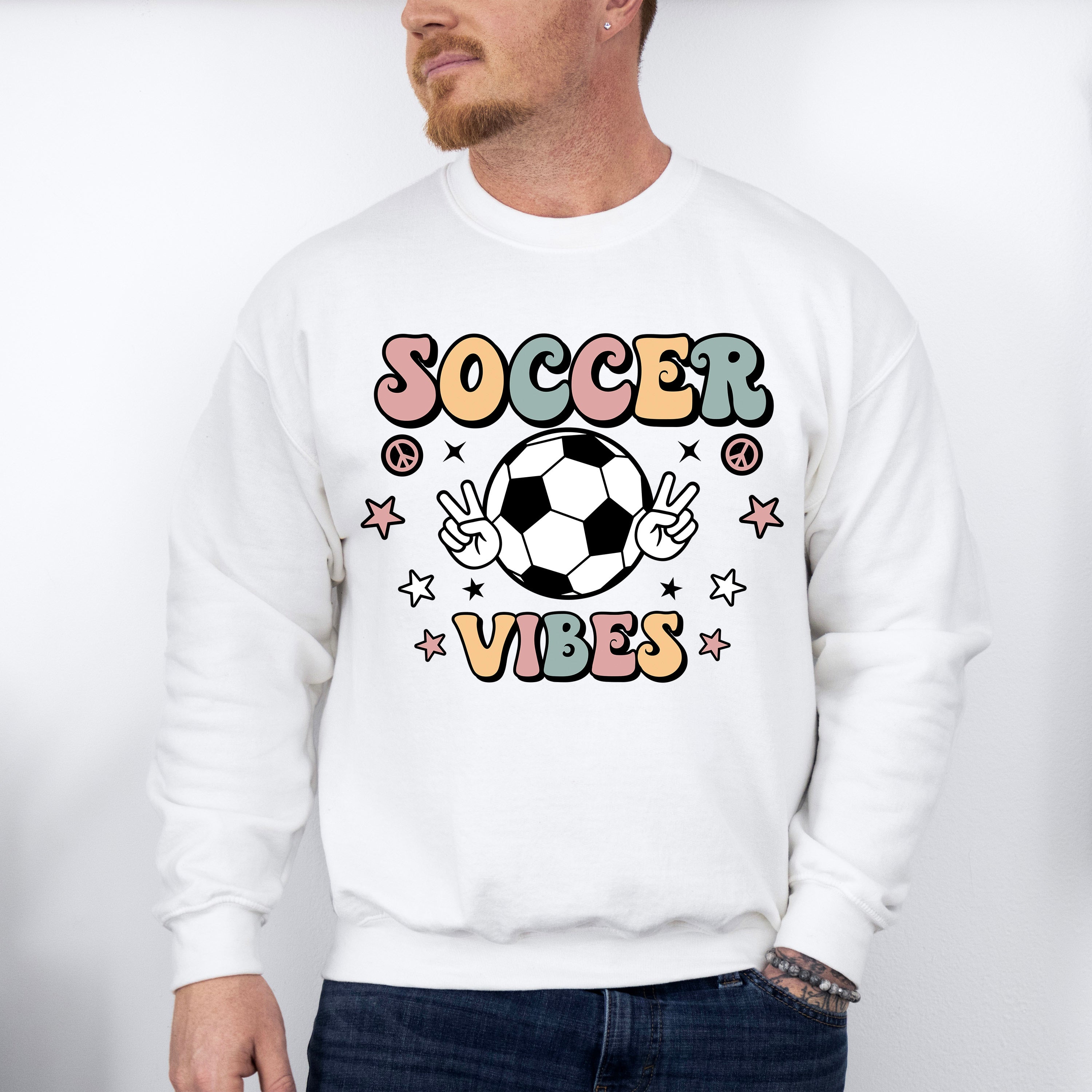 Peace Soccer Vibes - Soccer Unisex Crewneck T-Shirt Sweatshirt Hoodie