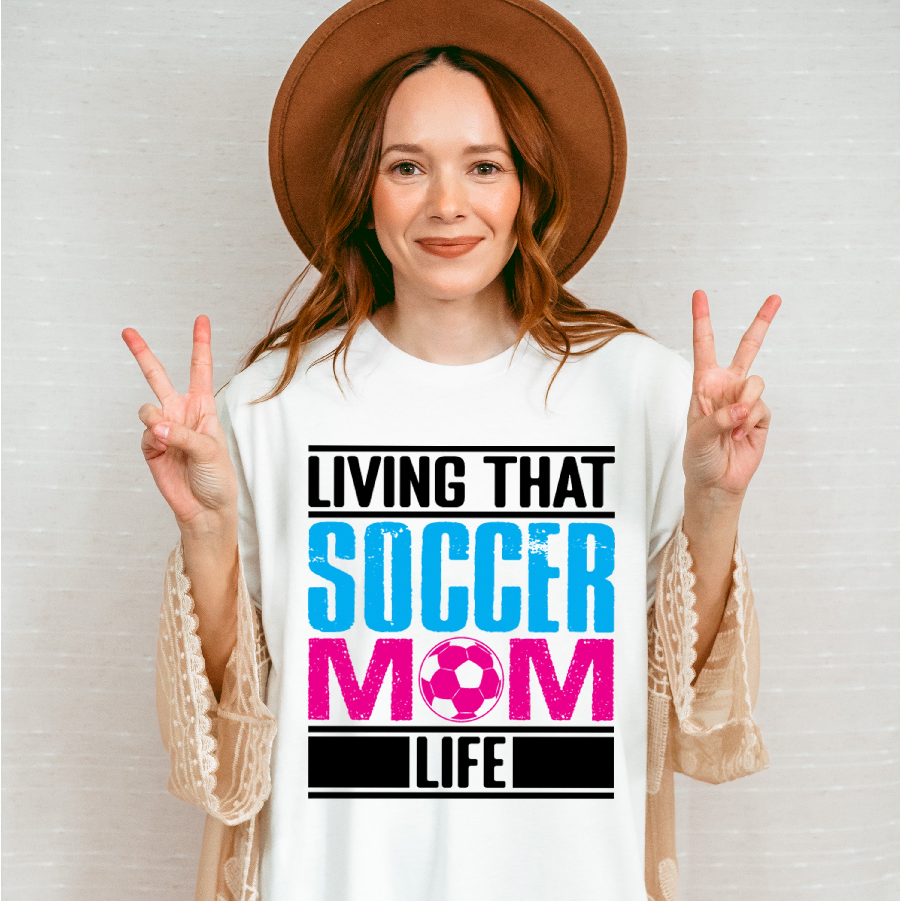 Living That Soccer Mom - Soccer Unisex Crewneck T-Shirt Sweatshirt Hoodie