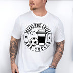 Weekends Coffee And Soccer Circle Design - Soccer Unisex Crewneck T-Shirt Sweatshirt Hoodie