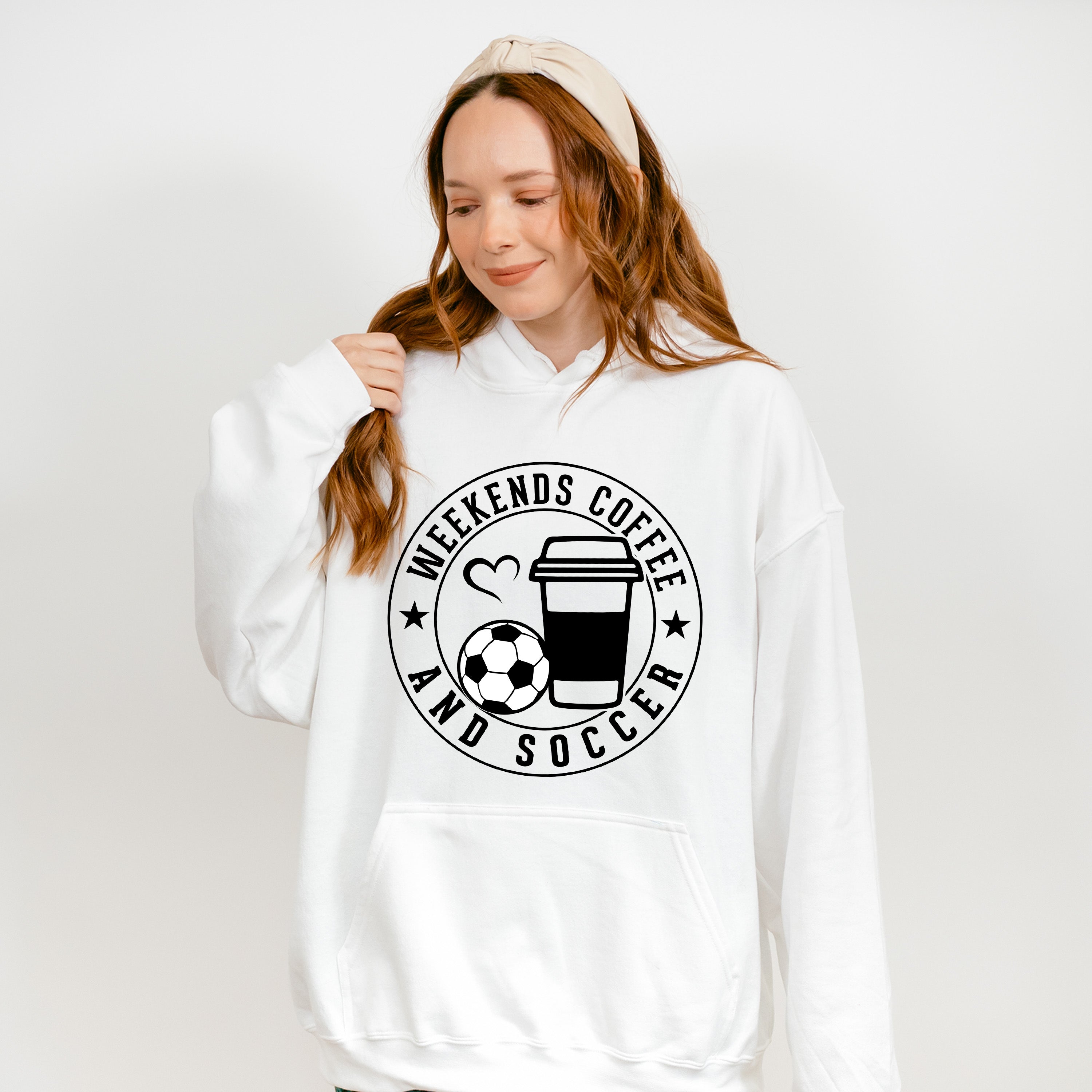 Weekends Coffee And Soccer Circle Design - Soccer Unisex Crewneck T-Shirt Sweatshirt Hoodie