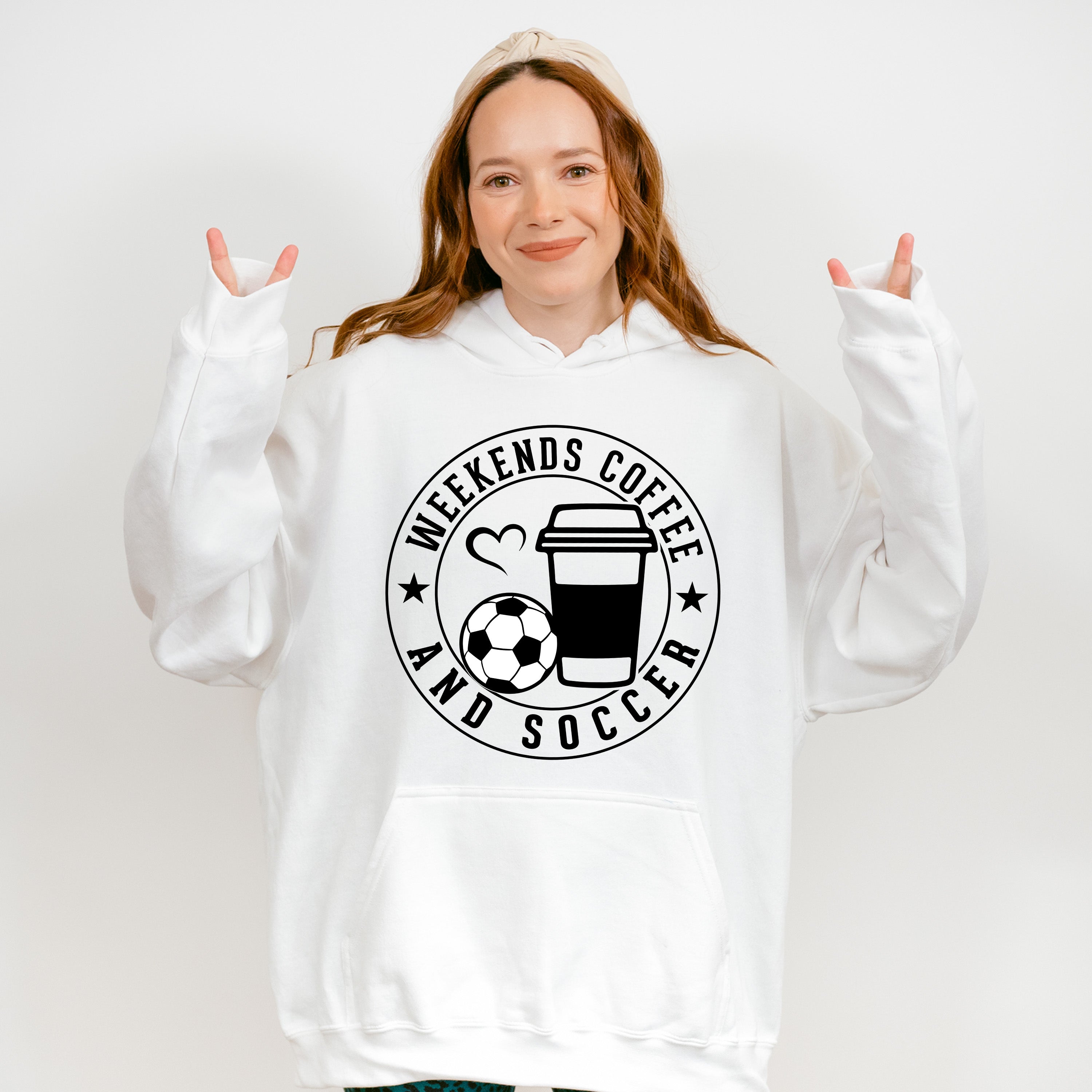 Weekends Coffee And Soccer Circle Design - Soccer Unisex Crewneck T-Shirt Sweatshirt Hoodie