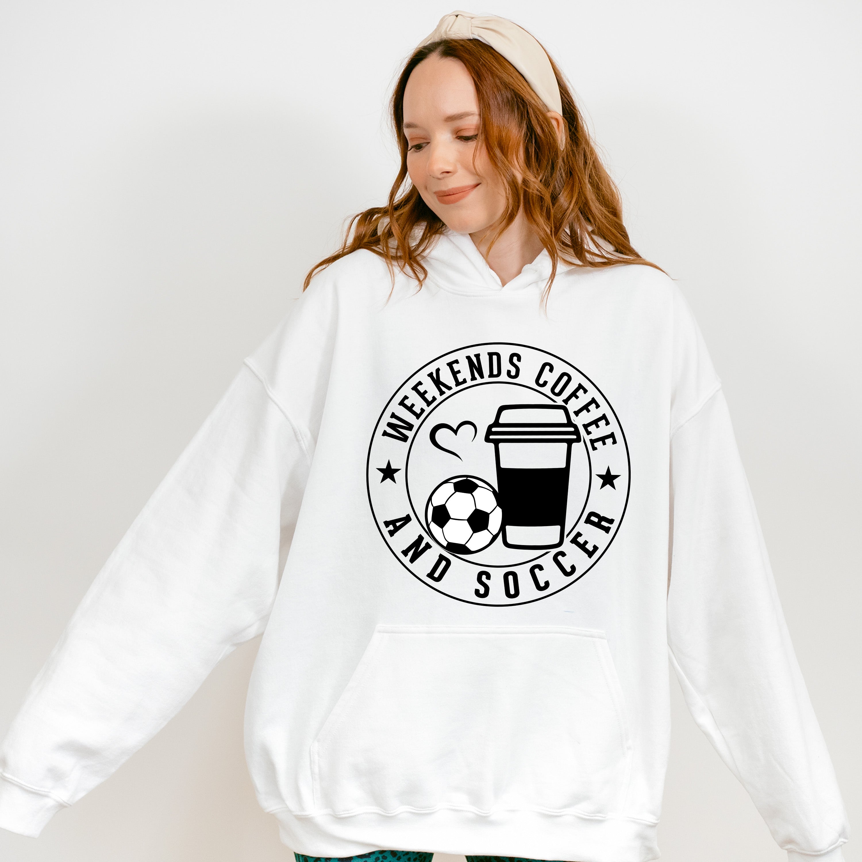 Weekends Coffee And Soccer Circle Design - Soccer Unisex Crewneck T-Shirt Sweatshirt Hoodie