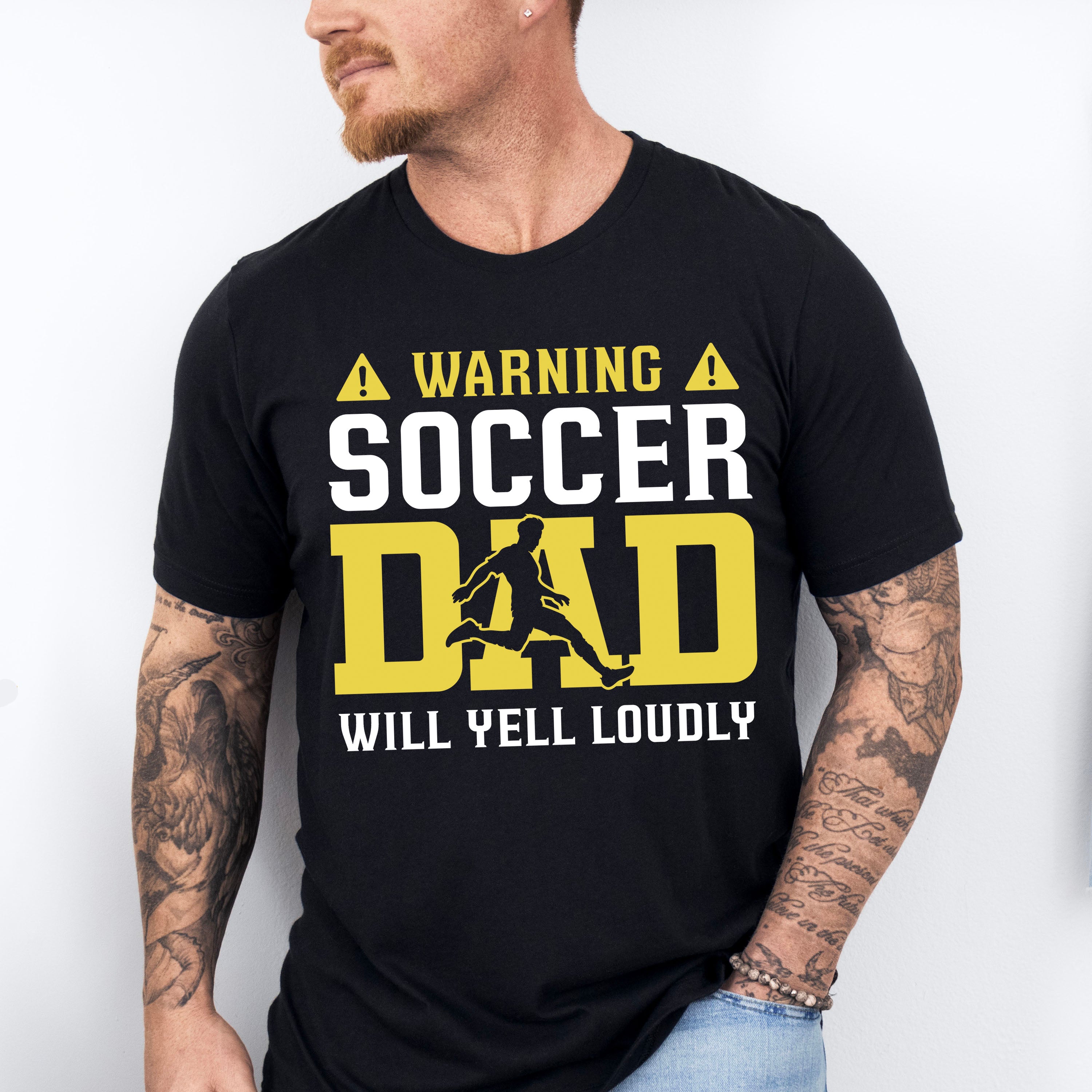 Warning Soccer Dad Will Yell Loudly - Soccer Unisex Crewneck T-Shirt Sweatshirt Hoodie