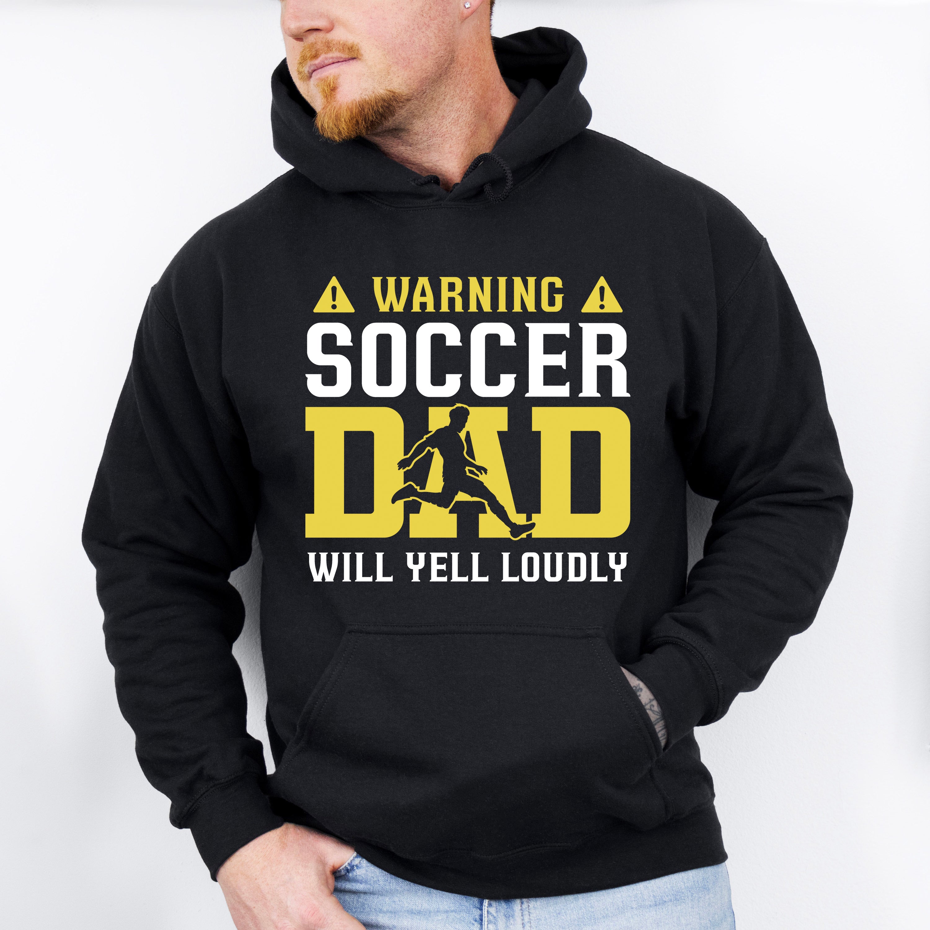 Warning Soccer Dad Will Yell Loudly - Soccer Unisex Crewneck T-Shirt Sweatshirt Hoodie
