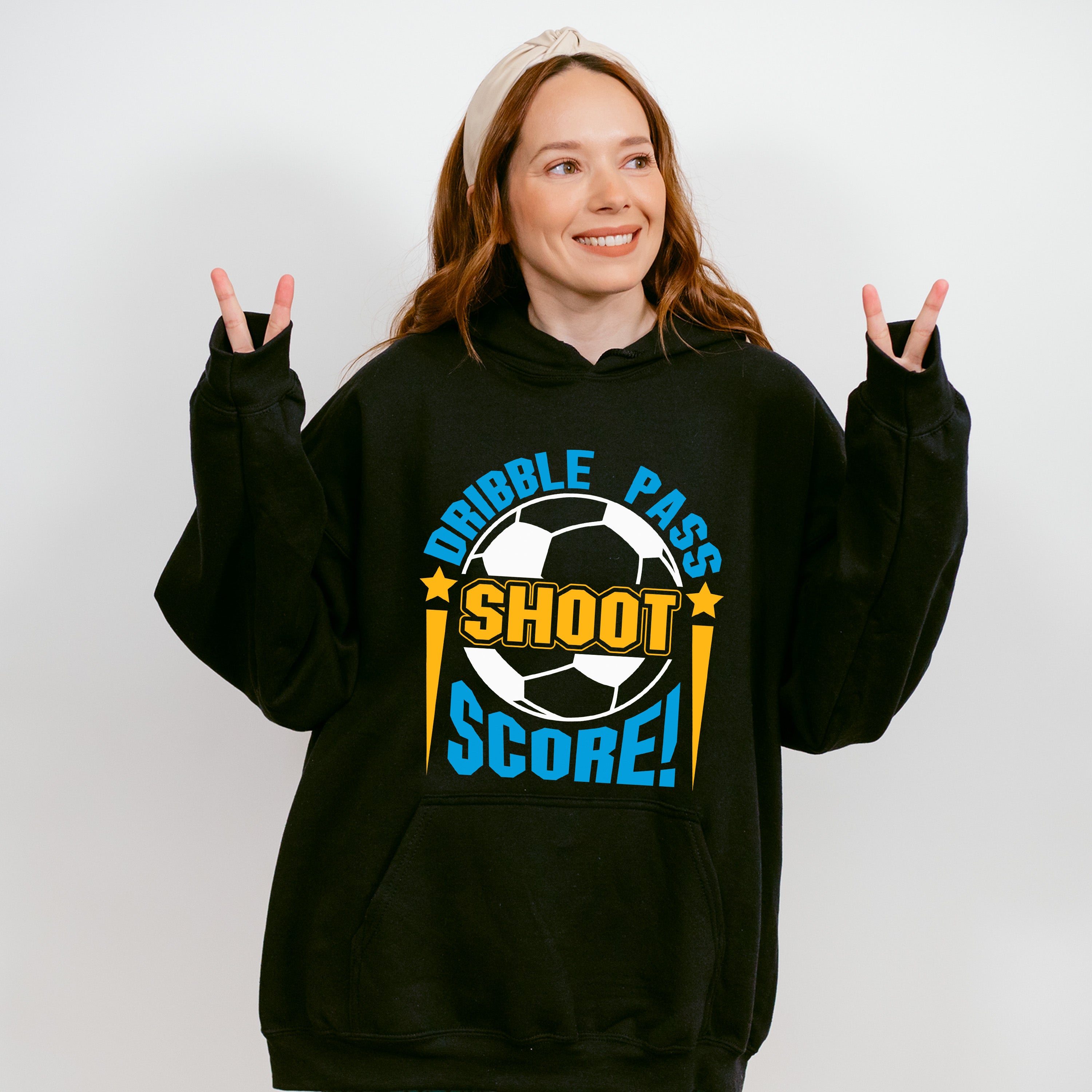 Dribble Pass Shoot Score - Soccer Unisex Crewneck T-Shirt Sweatshirt Hoodie