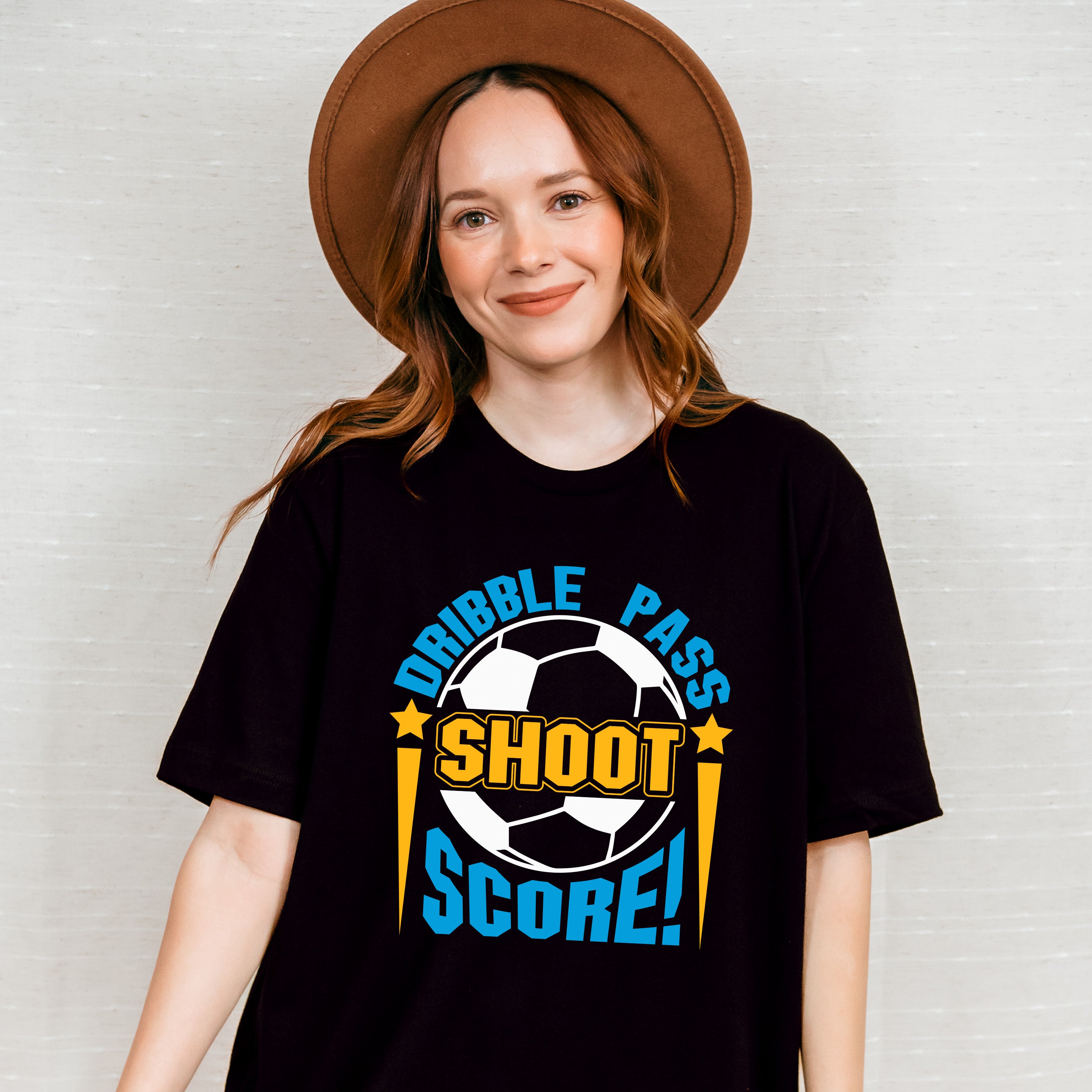Dribble Pass Shoot Score - Soccer Unisex Crewneck T-Shirt Sweatshirt Hoodie