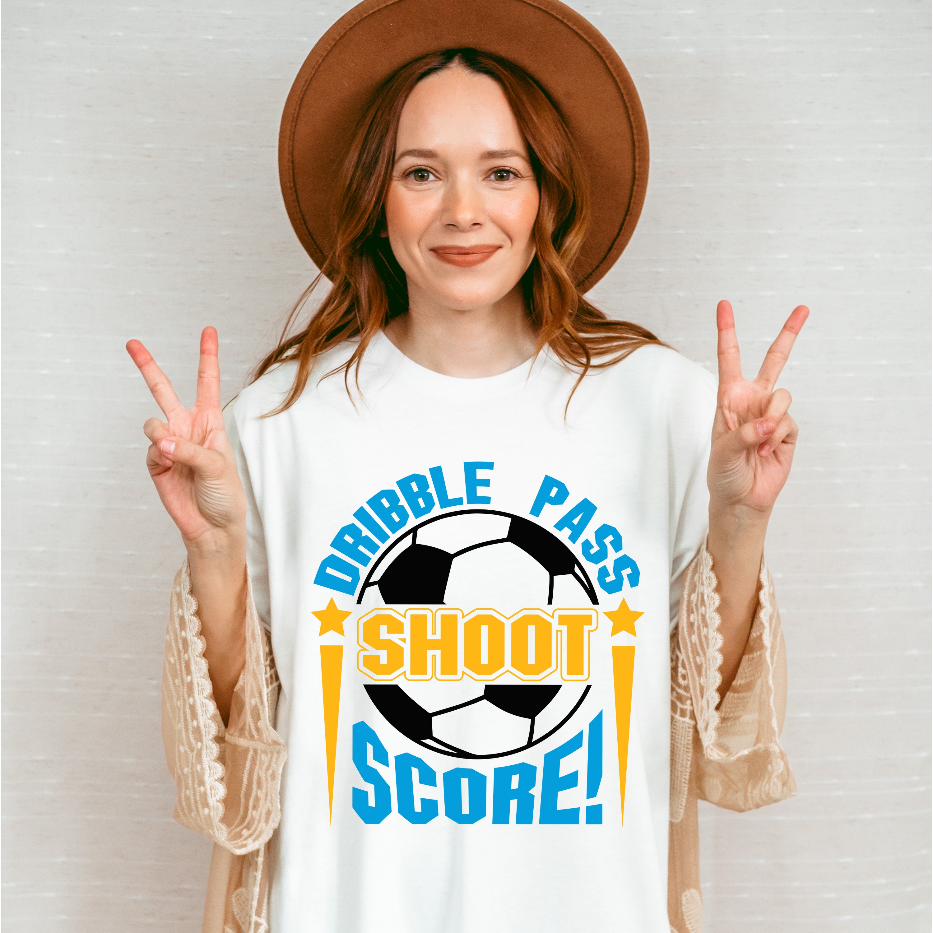 Dribble Pass Shoot Score - Soccer Unisex Crewneck T-Shirt Sweatshirt Hoodie