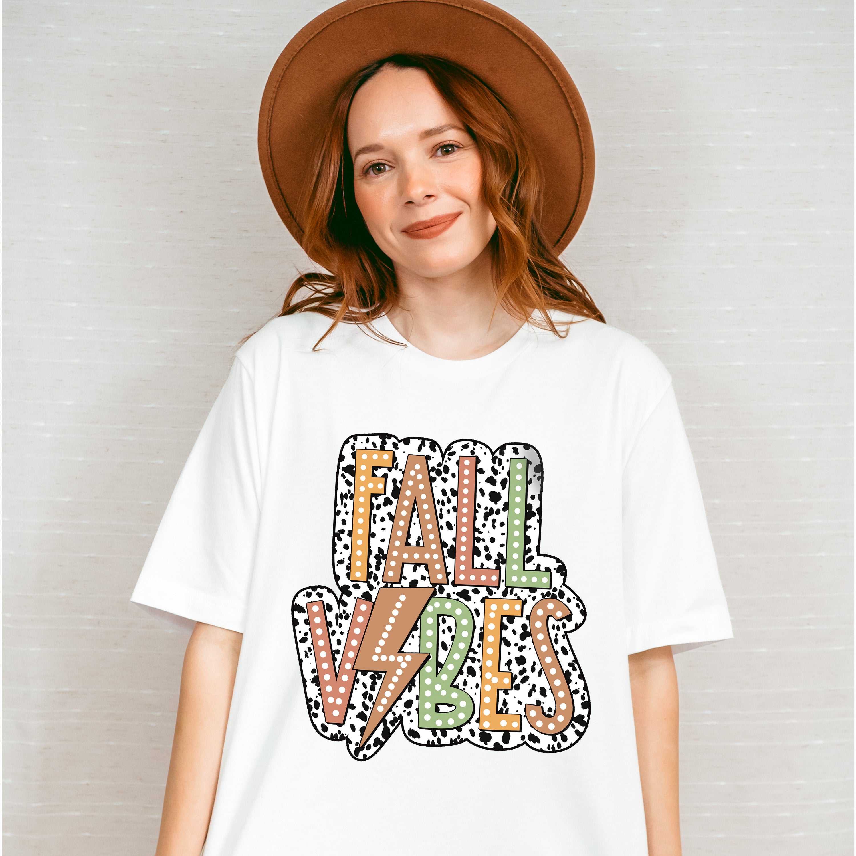 Fall Vibes Dalmatian Design - Fall Unisex Crewneck T-Shirt Sweatshirt Hoodie
