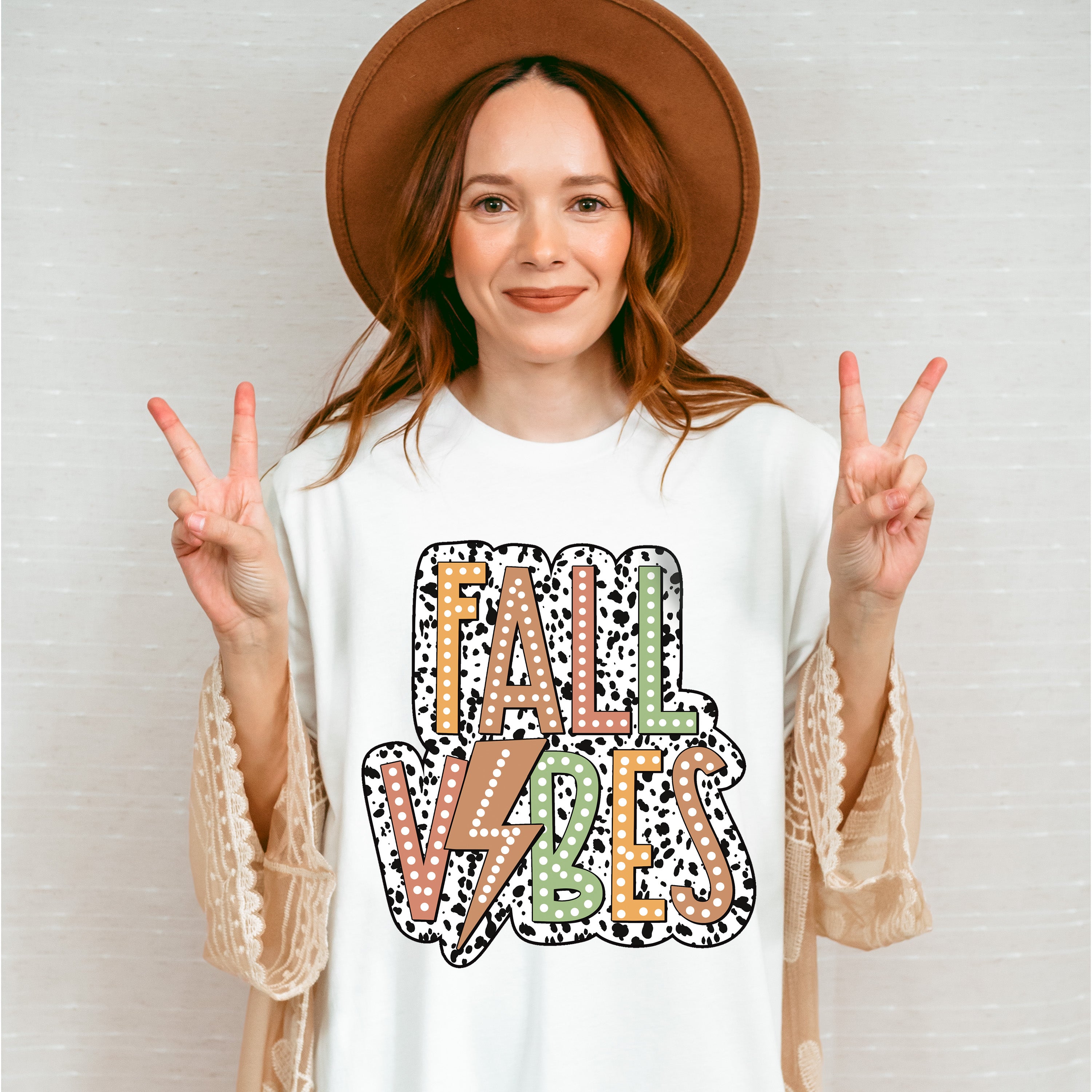 Fall Vibes Dalmatian Design - Fall Unisex Crewneck T-Shirt Sweatshirt Hoodie