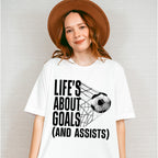 Life's About Goals - Soccer Unisex Crewneck T-Shirt Sweatshirt Hoodie