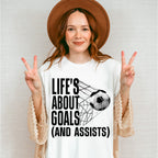 Life's About Goals - Soccer Unisex Crewneck T-Shirt Sweatshirt Hoodie